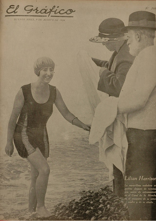 PURA FELICIDAD POR CUMPLIR EL OBJETIVO. Harrison fue la primera en cruzar a nado el río más ancho del mundo.