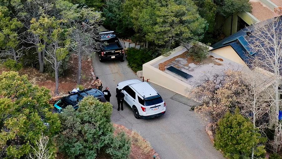 Vista aérea de la casa de Gene Hackman en Nueva México