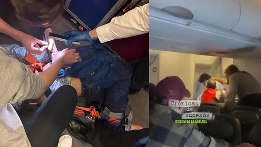 Un hombre intentó abrir la puerta del avión en pleno vuelo