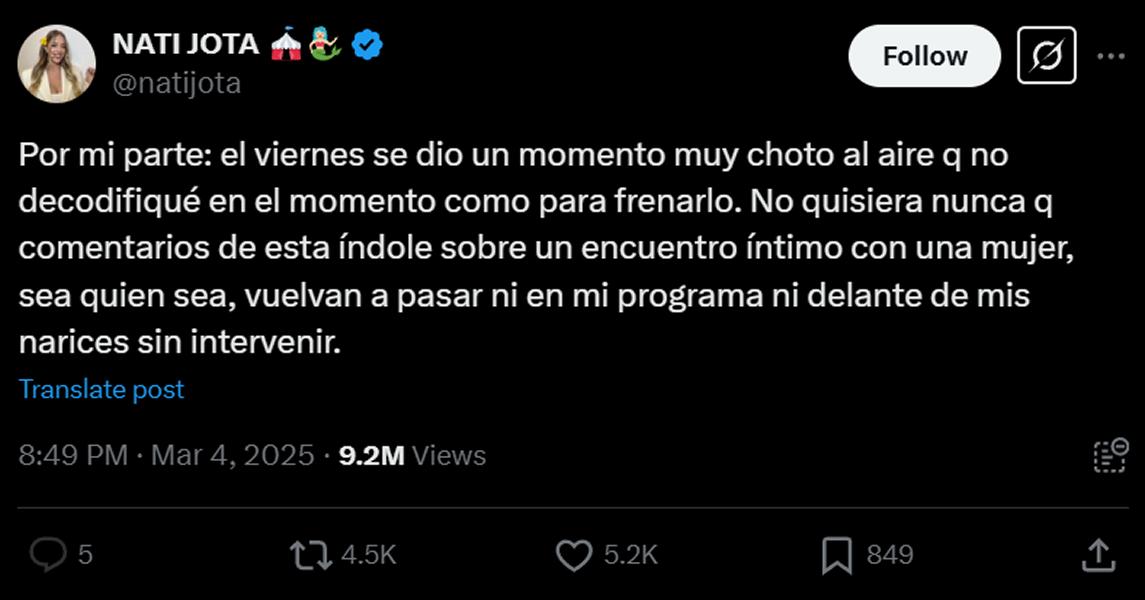 Lali Espósito se cansó de Nati Jota y Eial Moldavsky y tomó una decisión definitiva