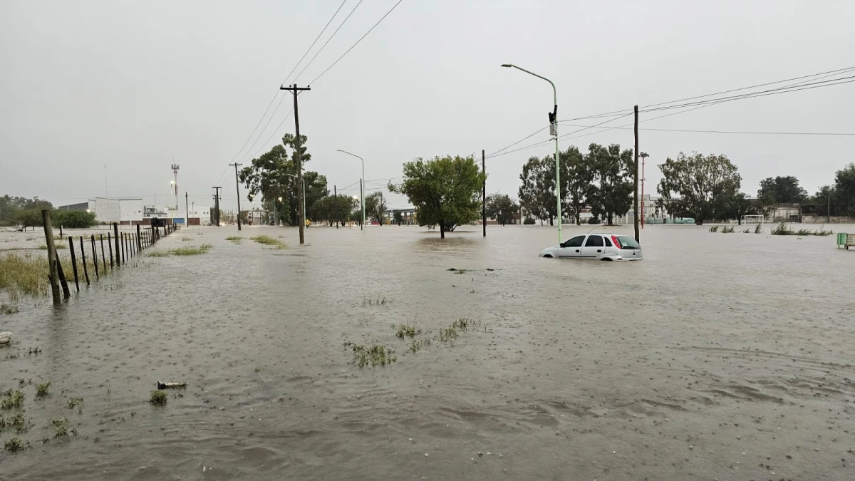 Inundación en Bahía Blanca. LA NUEVA PROVINCIA