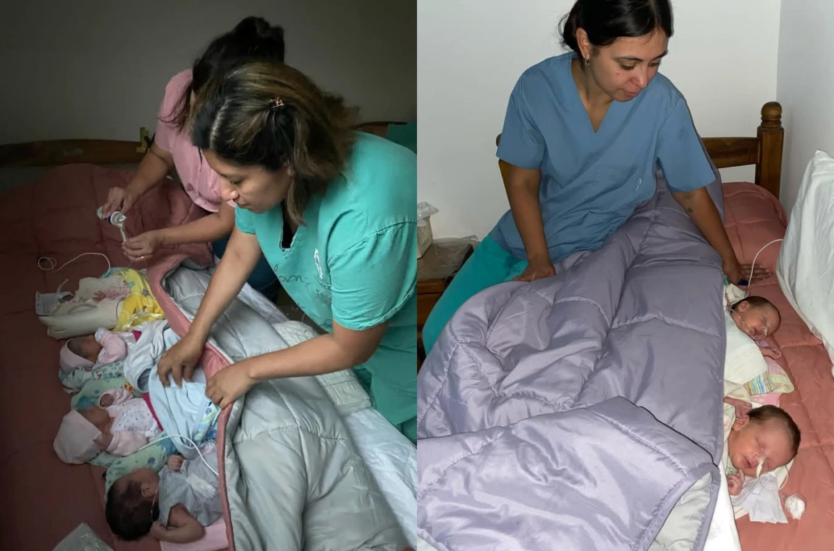 Personal del Hospital Penna logró con éxito la evacuación de los bebés recién nacidos. Fotos: @pazespaa vía X