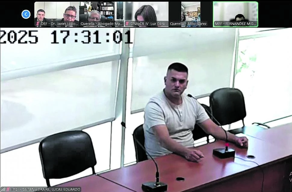 IMPUTADO. Lucas Eduardo Gaitán Soraire dijo que uno de los ladrones lo apuntó con un revólver