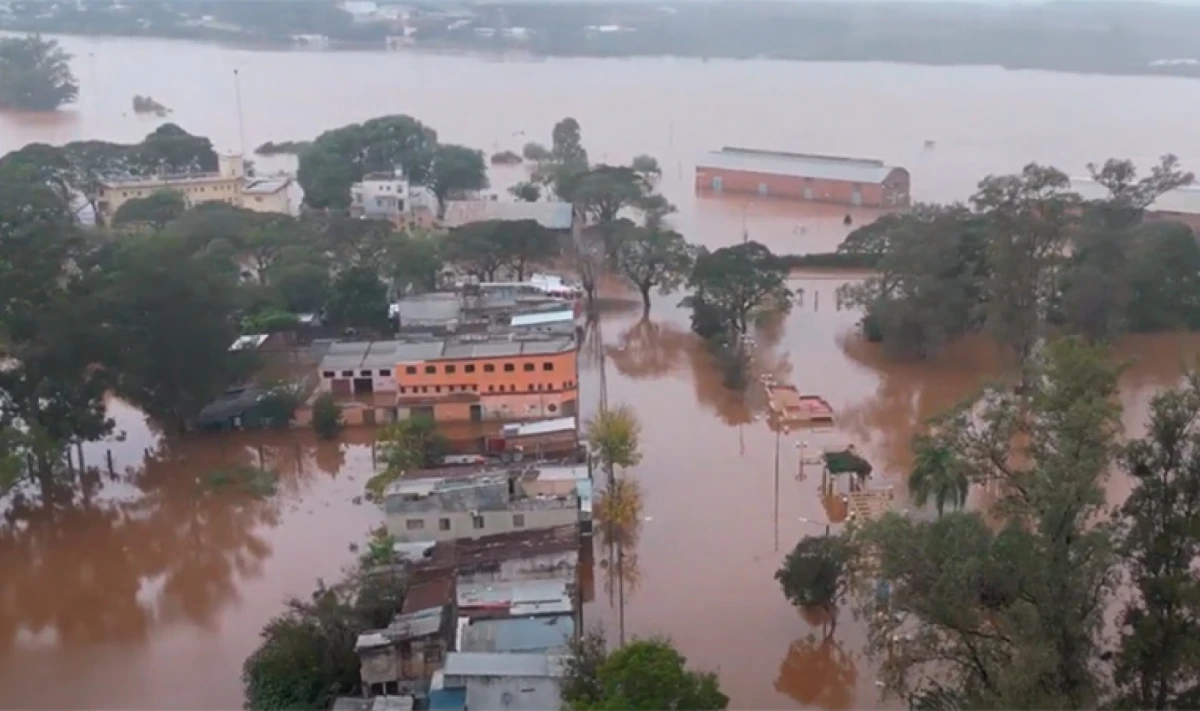 Foto de la Ciudad de Concordia, Entre Ríos durante la crecida del río Uruguay en mayo de 2024