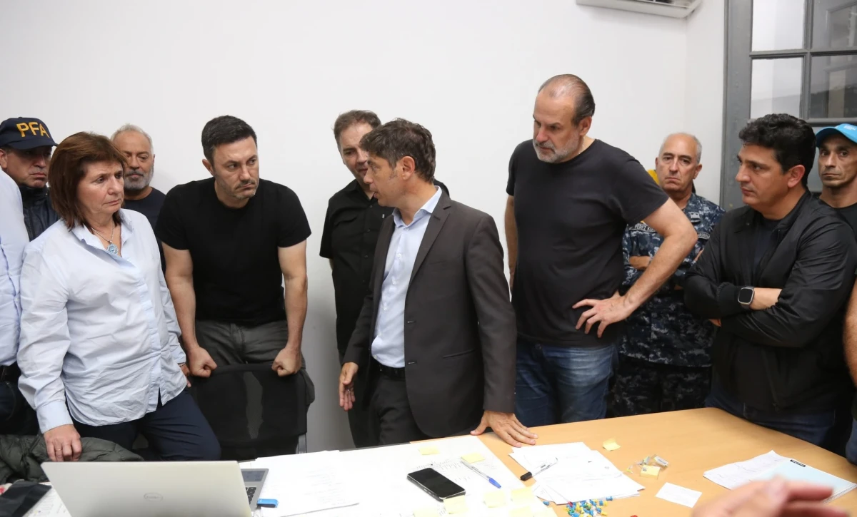 Encuentro entre Kicillof, Patricia Bullrich y otros funcionarios. FOTO X @Kicillofok