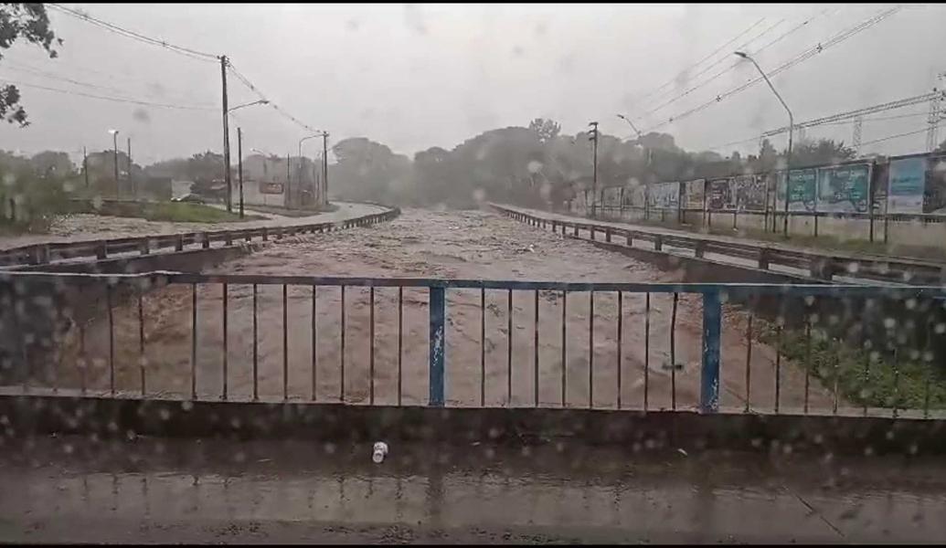 El canal Sur cerca del desborde.