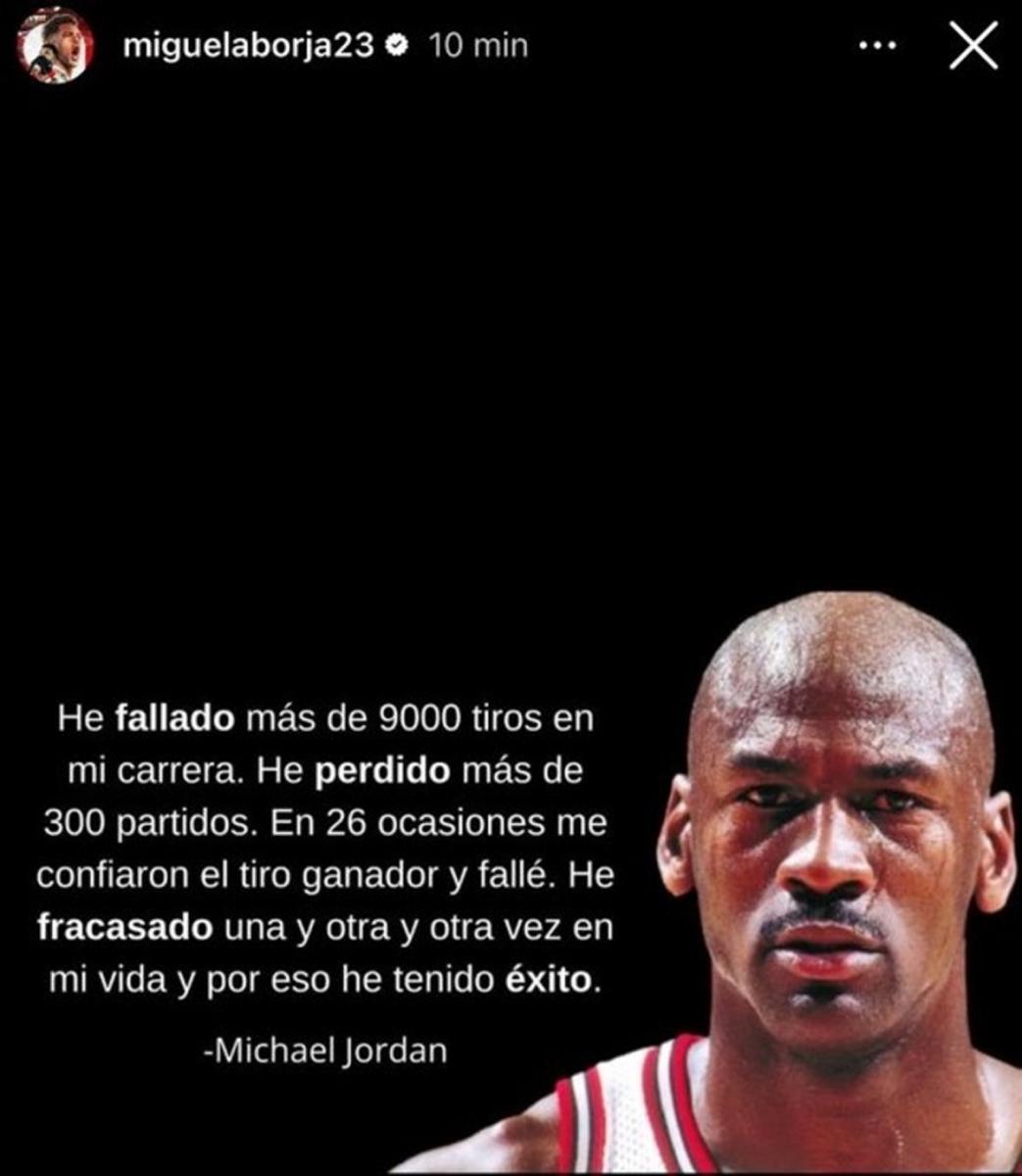 Borja utilizó una frase motivacional de Michael Jordan para explicar sus goles fallados contra Atlético Tucumán