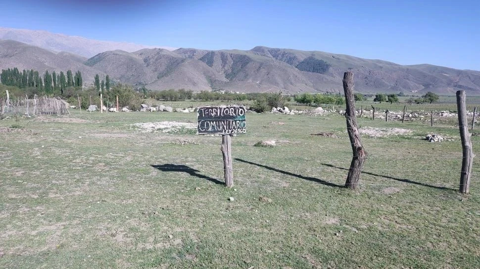 PRUEBA. Uno de los tantos predios que había sido tomado por la Comunidad Diaguita en El Mollar que pertenecían a la Reserva de La Angostura.