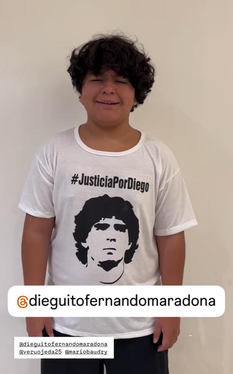 Dieguito Fernando pidió justicia por Maradona.