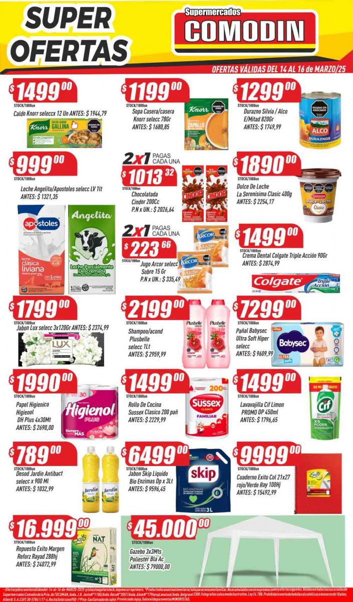 Aprovechá las ofertas de Supermercados Comodín