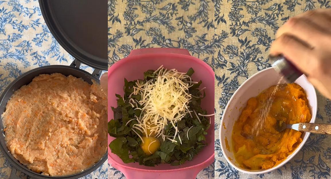 Preparación de la base de pollo y los dos rellenos.