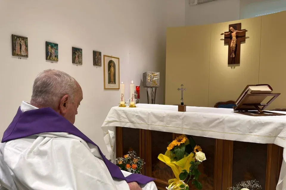 El papa Francisco celebró la misa en el Hospital Gemelli.