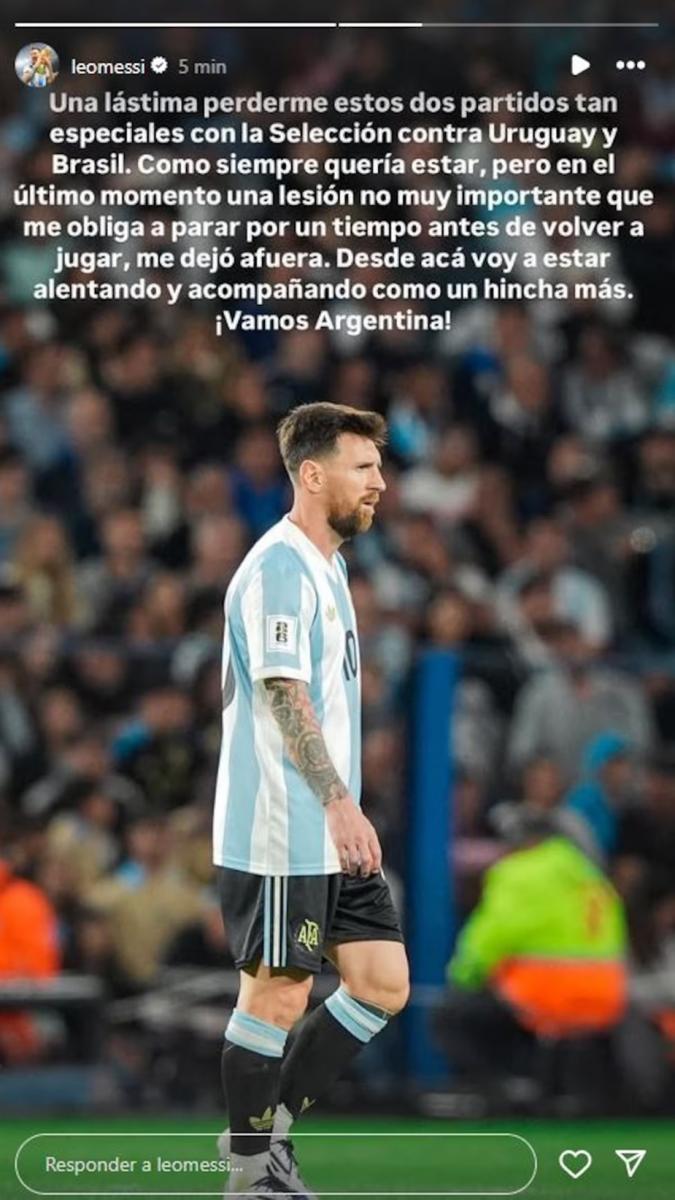 Inter Miami dio a conocer el parte médico de Lionel Messi: ¿por qué no juega con la Selección Argentina?