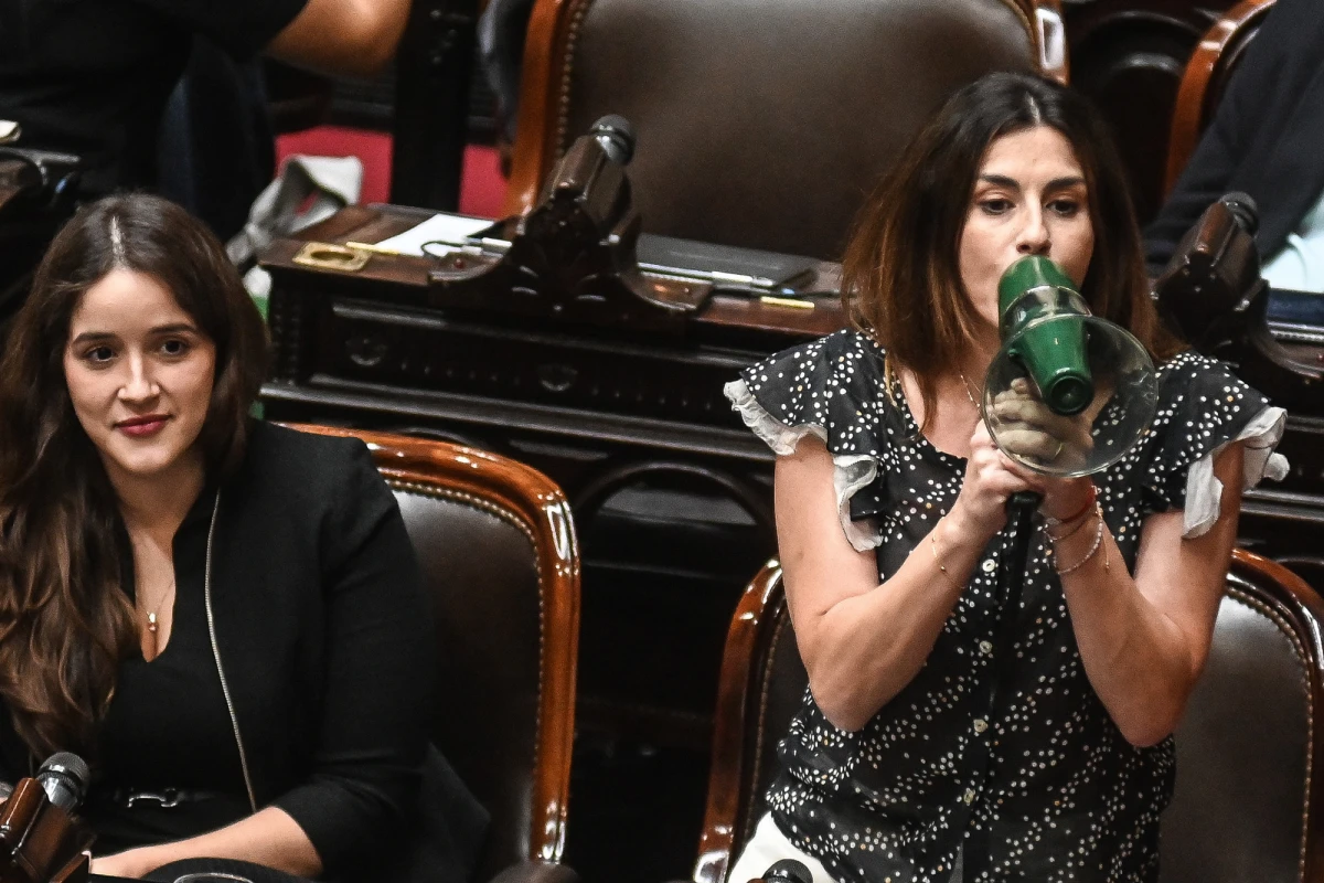 Diputados: con un megáfono, Marcela Pagano increpó a Martín Menem y lo acusó de fascista