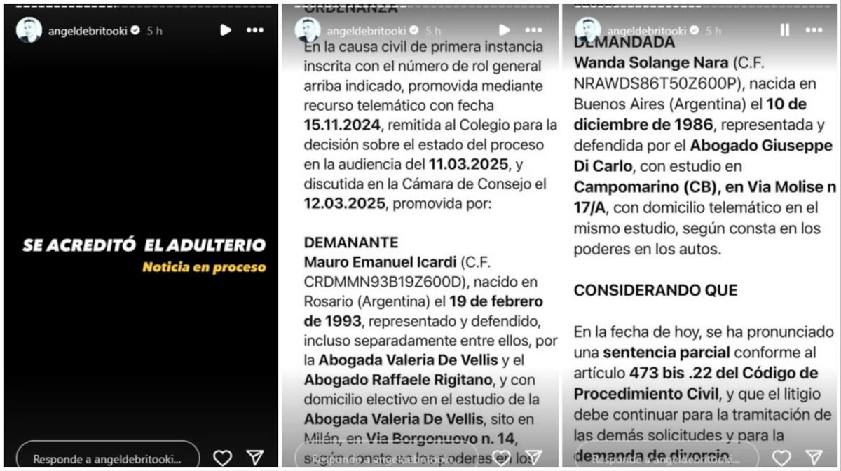 Ángel de Brito compartió parte del fallo que emitió la justicia italiana a favor de Mauro Icardi. 