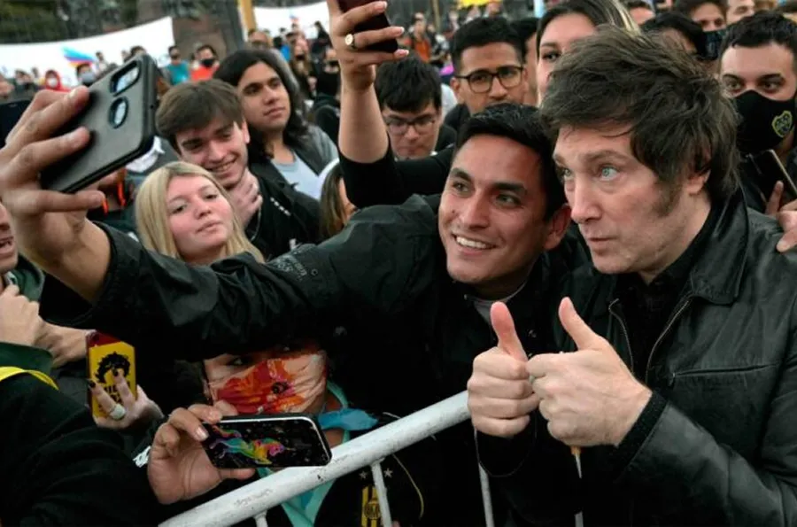 APOYO A MILEI. Los votantes más chicos se consolidan como el baluarte del presidente Javier Milei. / INSTAGRAM @javiermilei