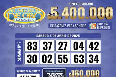 Los Números de Oro de LA GACETA del 5 de abril de 2025