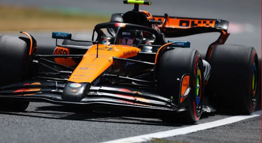 VELOZ. Norris con un McLaren es la principal referencia para la clasificación.