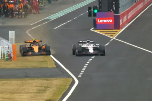 La emoción llegó en la vuelta 22 del Gran Premio de Japón: Norris y Verstappen casi chocan
