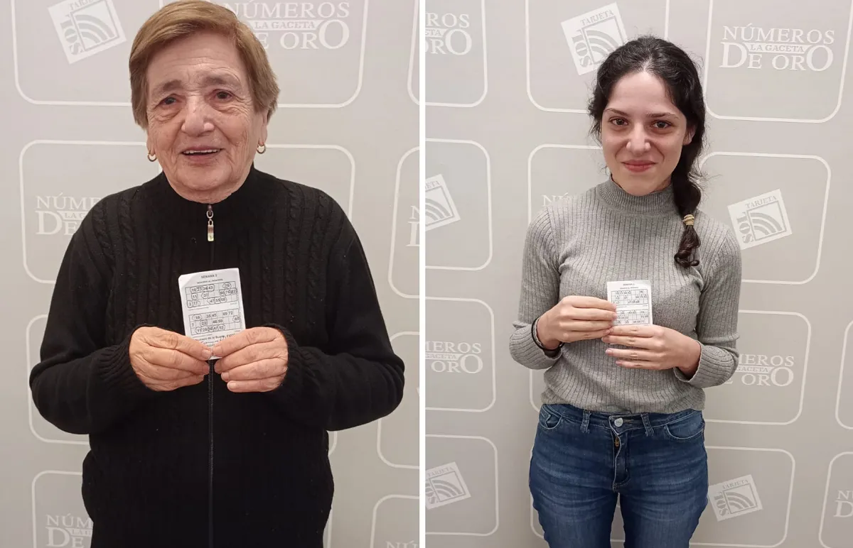 La foto de las ganadoras Francisca del Valle Acosta y Melina Araceli Elias