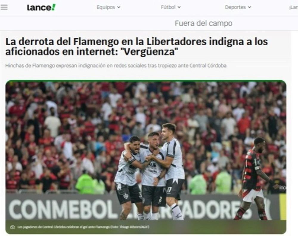 La reacción de los medios brasileños al “Maracanazo santiagueño” de Central Córdoba contra Flamengo
