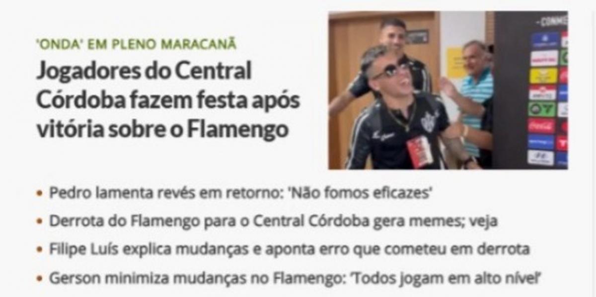 La reacción de los medios brasileños al “Maracanazo santiagueño” de Central Córdoba contra Flamengo