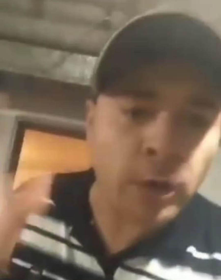 PRUEBA. “Yoyi” Basile en el momento que grabó el mensaje.