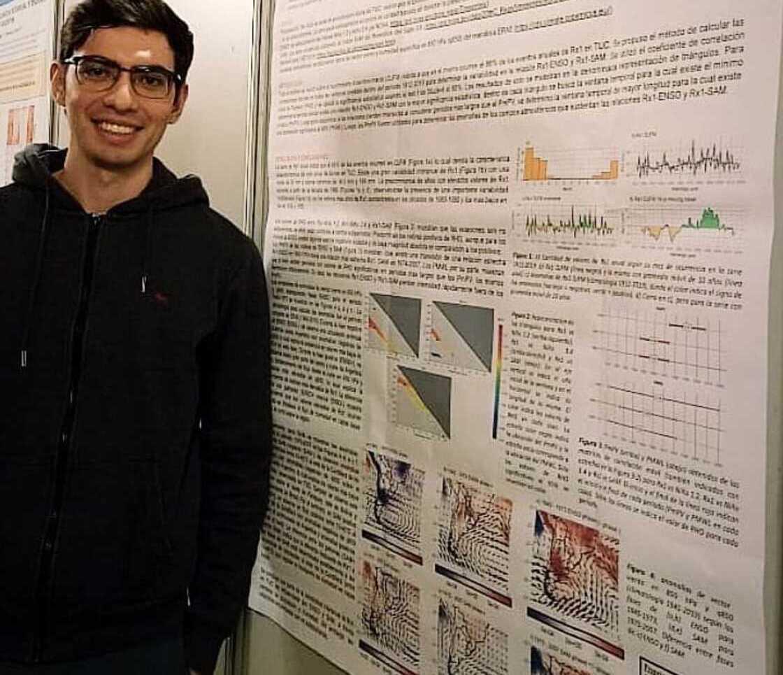 FRANCO MEDINA. Es doctor en Ciencias Exactas, especialista en variabilidad climática y actual becario posdoctoral del Conicet.
