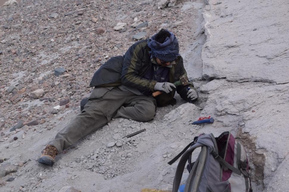 LA TAREA. Armella trabaja en Potrero Grande, a 3.900 metros de altura.