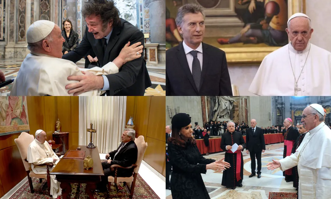Así fueron las visitas al papa Francisco de los presidentes argentinos