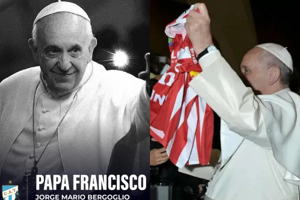 Los mensajes de Atlético y San Martín para despedir al papa Francisco