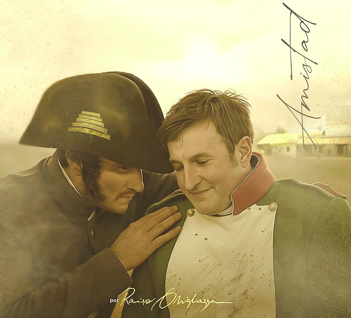 ENCUENTRO. San Martín y Belgrano, según Ramiro Ghigliazza y la IA.