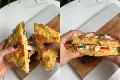 Sánguche de pan de zanahoria sin harinas y con pocos ingredientes