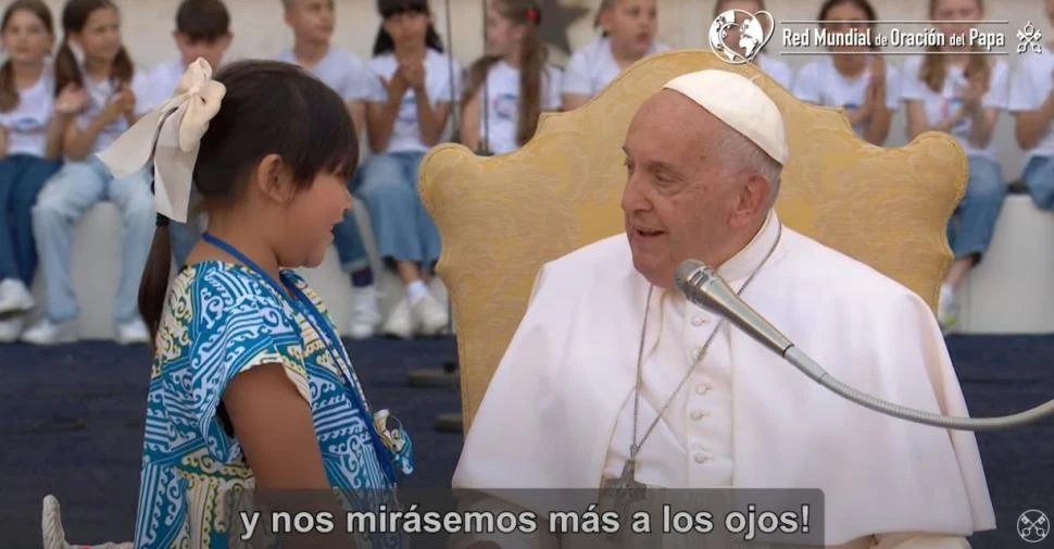 La última oración del papa Francisco en Youtube