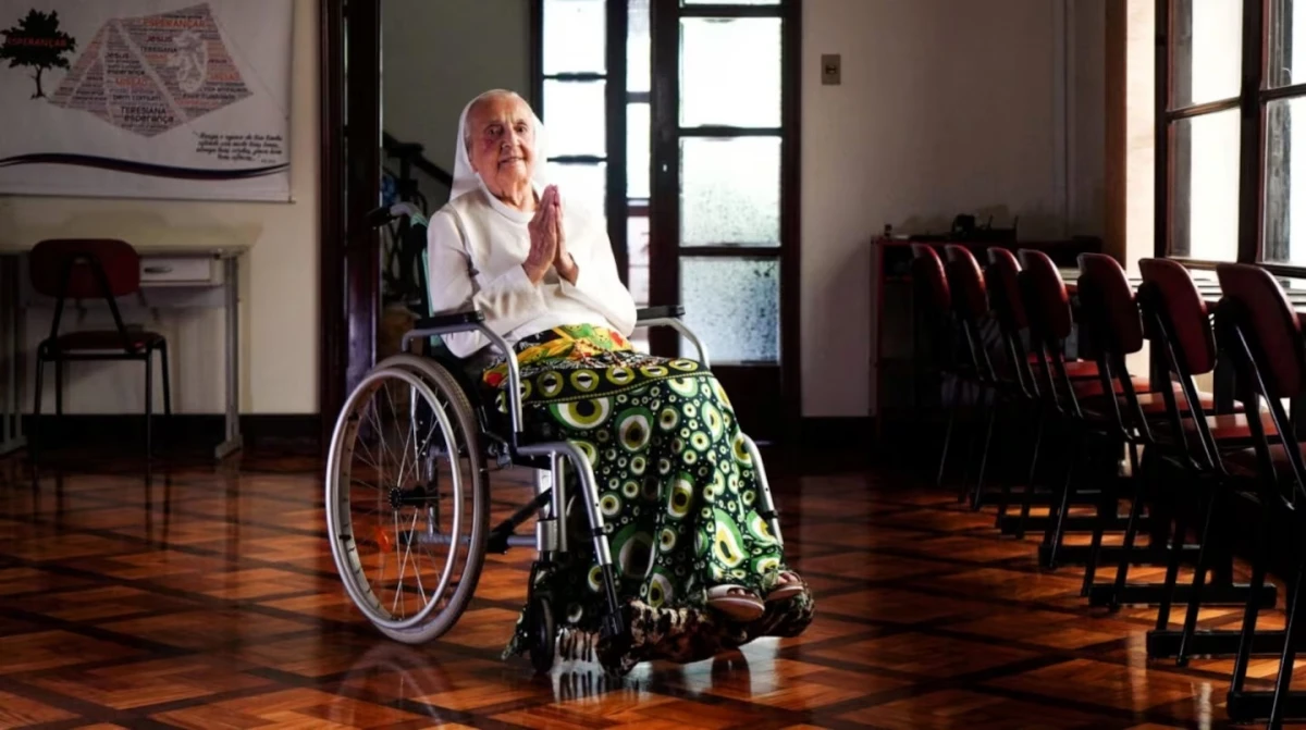 LA MÁS LONGEVA. La monja brasileña Inah Canabarro Lucas murió a los 116 años. (Foto: Reuters)