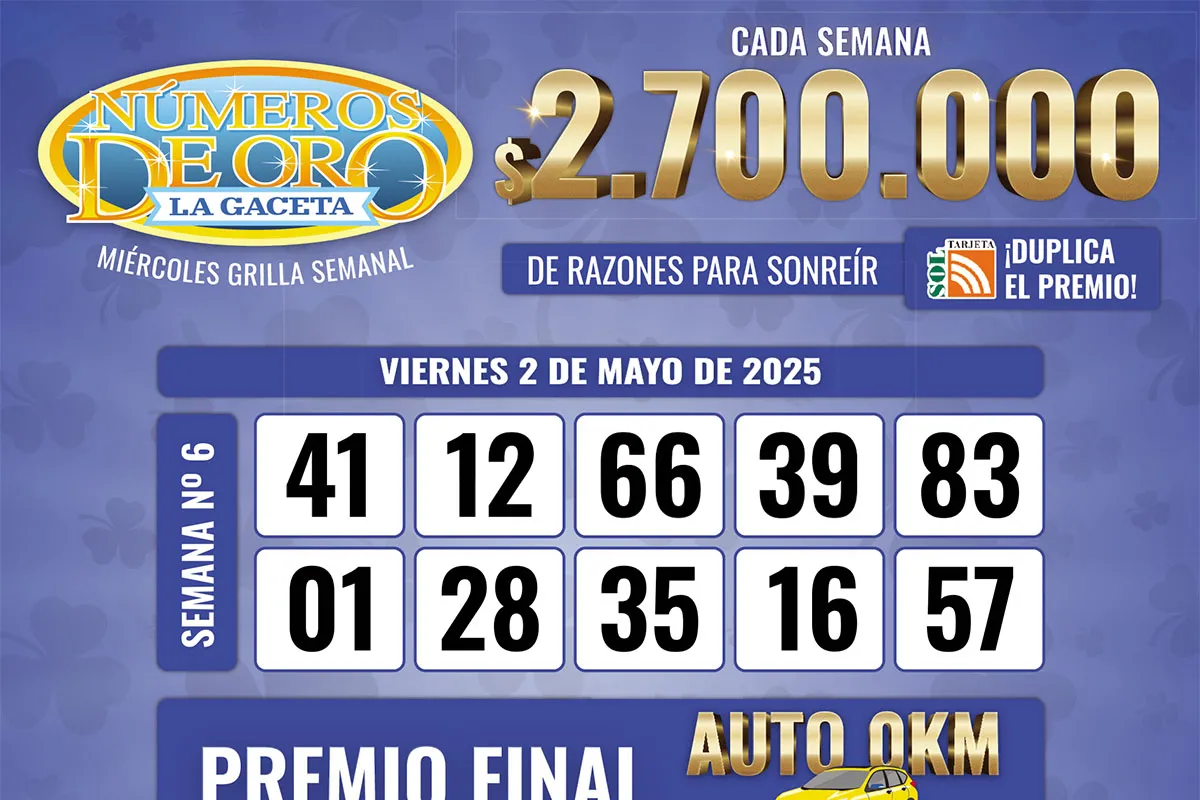 Los Números de Oro de LA GACETA del 2 de mayo de 2025