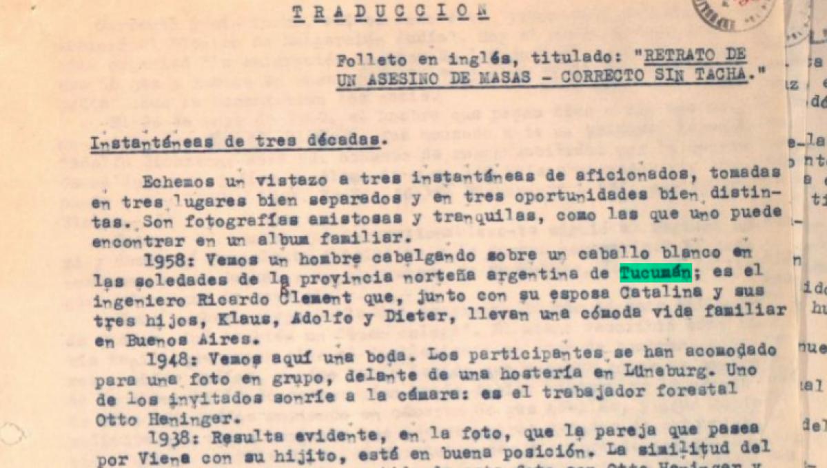 Nuevos documentos revelan detalles de la vida del jerarca nazi Eichmann en su paso por Tucumán