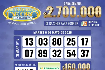 Los Números de Oro de LA GACETA del 6 de mayo de 2025