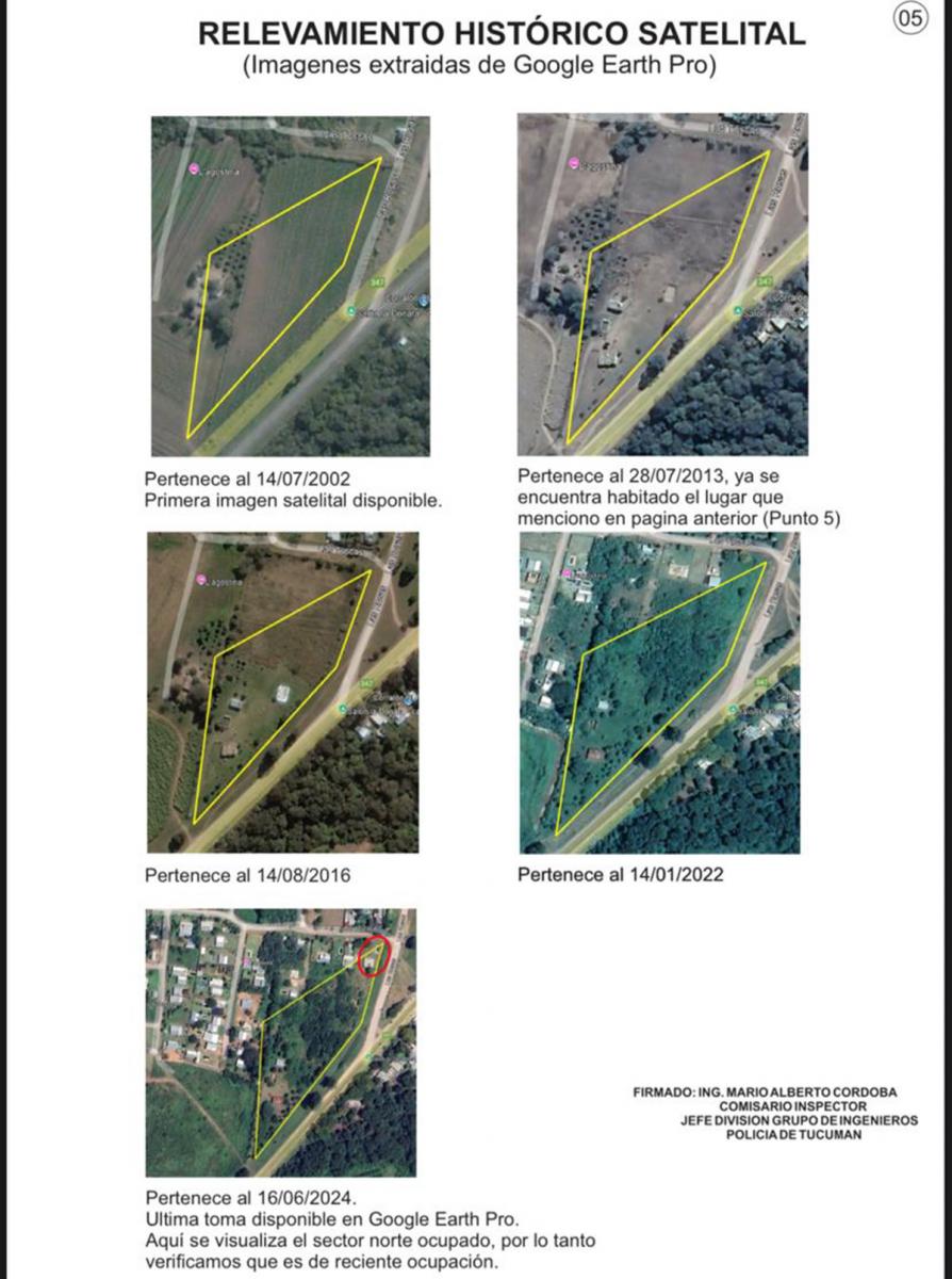 EVOLUCIÓN. En imágenes se ve cómo creció la ocupación desde 2002.