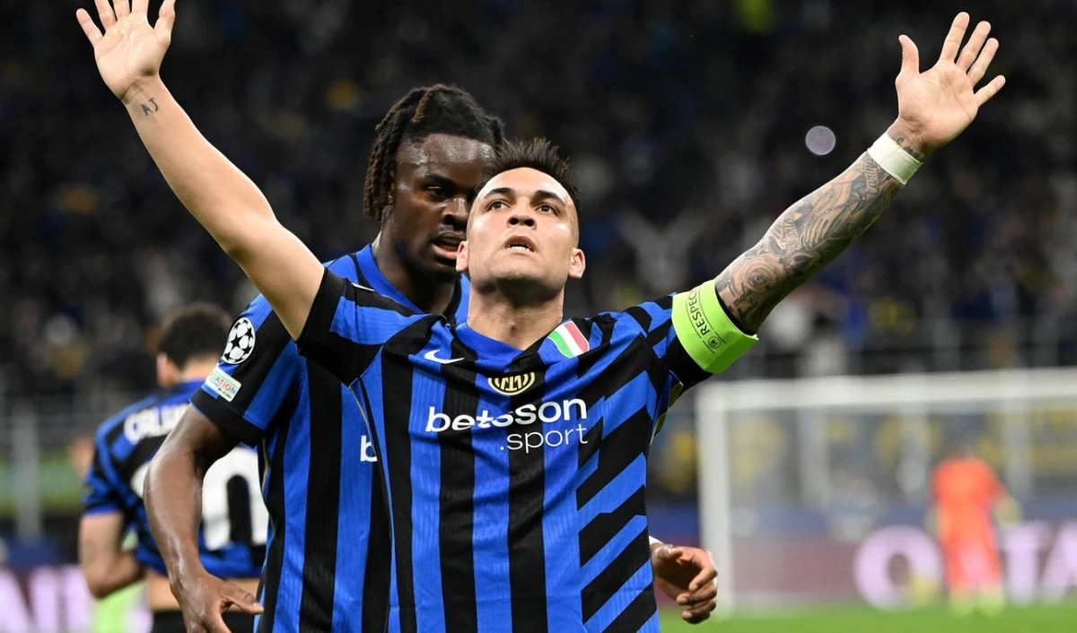 Lautaro Martínez anotó el 1-0 a favor del Inter en el partido contra Barcelona.