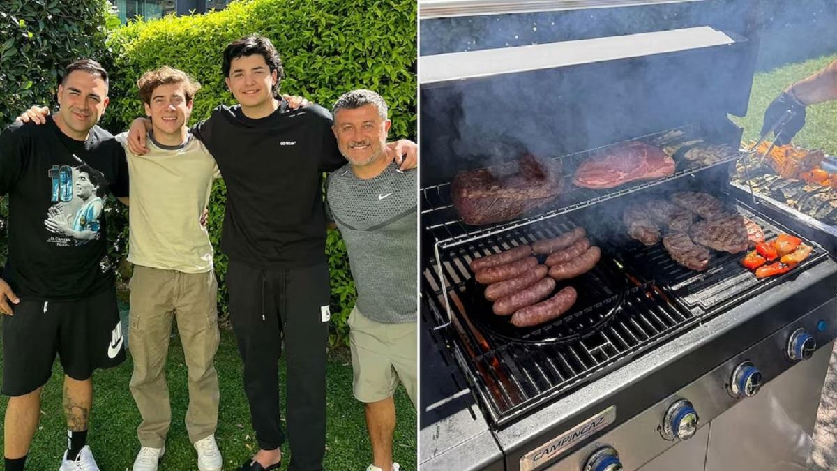 Franco Colapinto en el asado por el cumpleaños del hijo de Flavio Briatore.