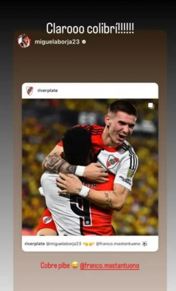 Borja y Mastantuono, no sólo se hacen guiños dentro de la cancha