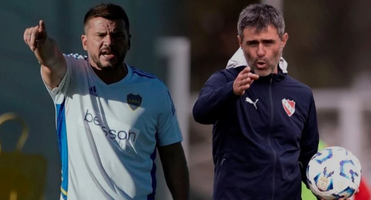 ENFRENTADOS. Herrón y Vaccari son los técnicos de Boca Juniors e Independiente, respectivamente.