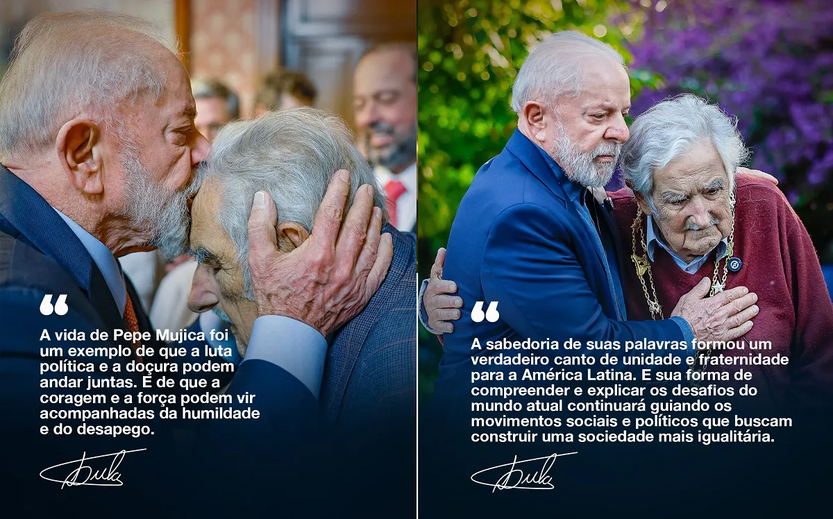 Lula despidió a Pepe Mujica: “Su grandeza humana superó las fronteras del Uruguay”