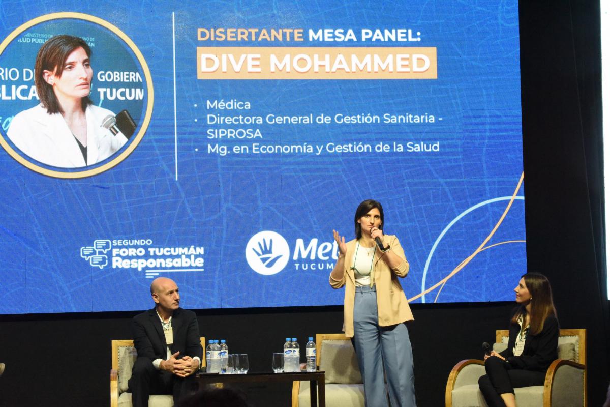 MINISTERIO DE SALUD. Dive Mohammed, durante su exposición en la segunda mesa panel. LA GACETA / FOTO DE ANALÍA JARAMILLO