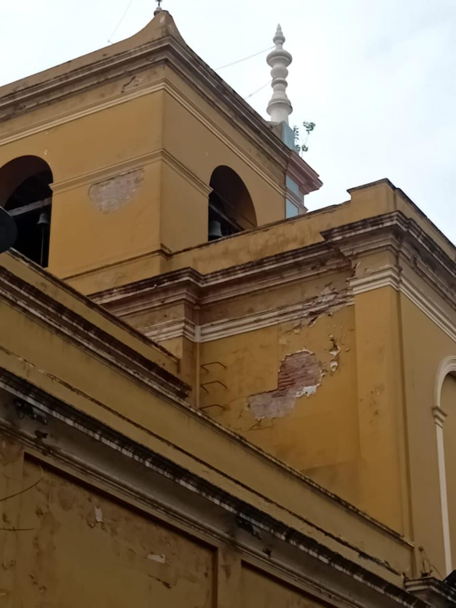 SIGNOS DE DETERIORO. Los trabajos en el campanario demandarán una tarea minuciosa.