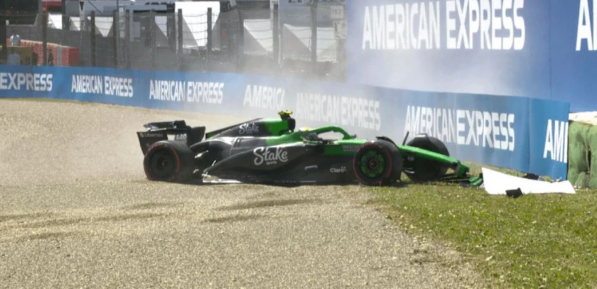 El accidente que puso fin antes de tiempo la primera práctica en Imola