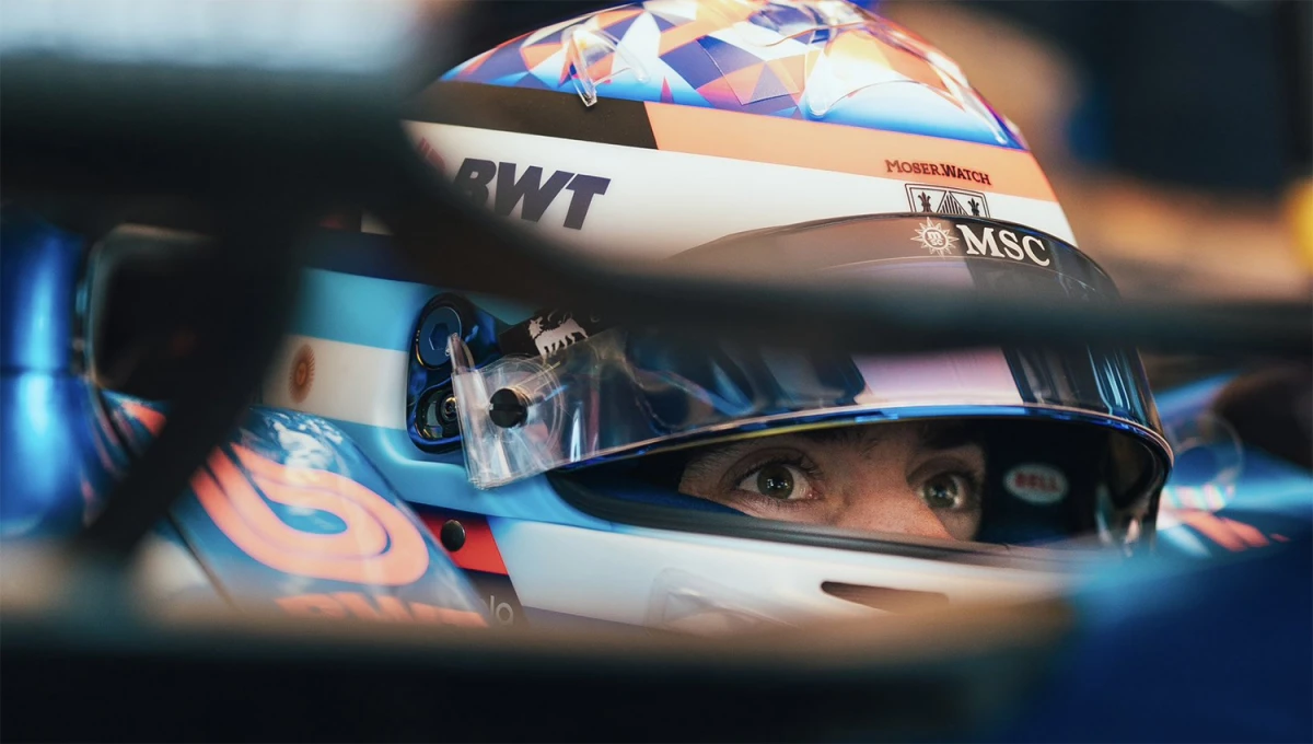 PRIMEROS GIROS. Franco Colapinto se subió hoy al Alpine para girar en Imola.