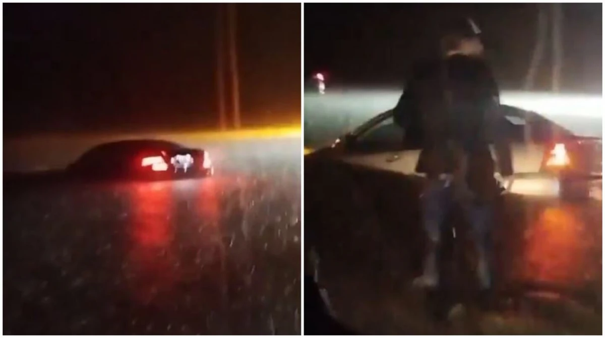 Hay más de 40 personas varadas dentro de un colectivo por las lluvias en Buenos Aires