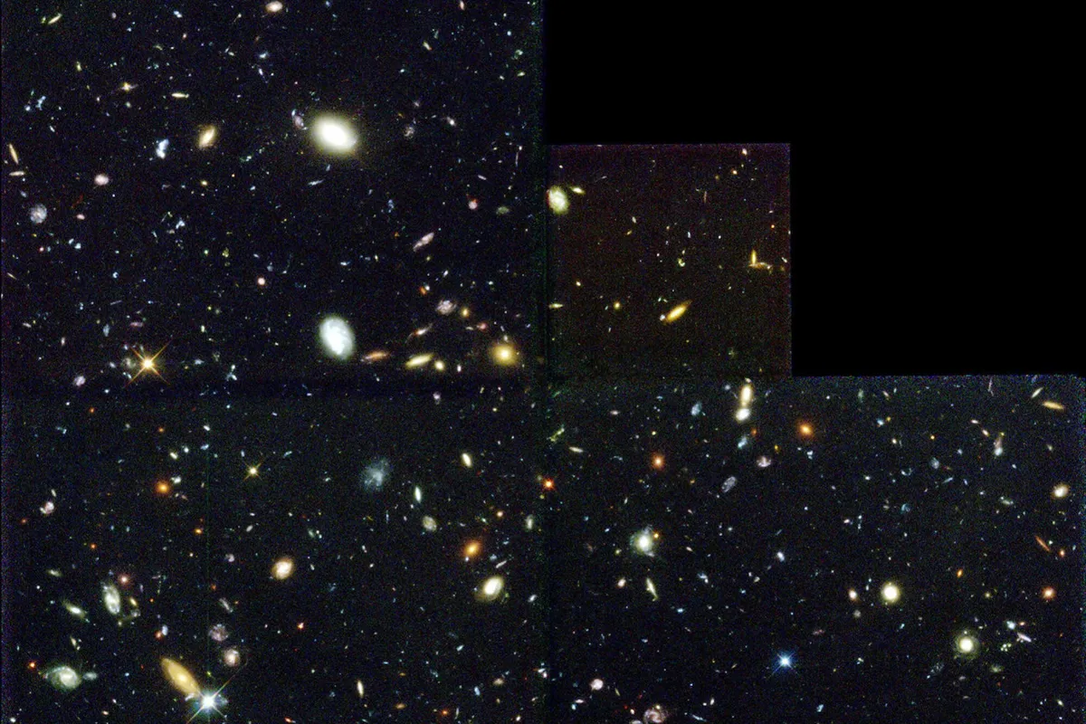 Vista completa del Campo Profundo del Hubble de 1995, compuesta por 342 exposiciones. Crédito: R. Williams (STScI) / Equipo del Campo Profundo del Hubble / NASA / ESA/ Mashable